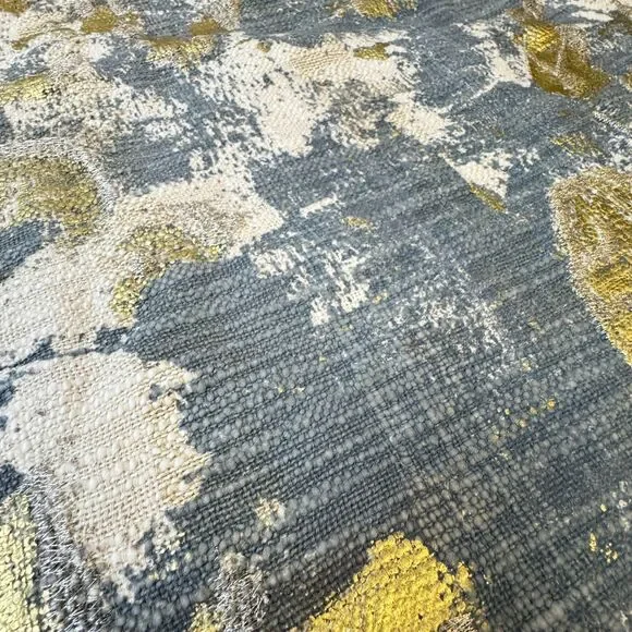 Pottery Barn x Villa Blaise Luciana Pillow Cover in Rain Blue Gold Metallic NEW - Picture 10 of 11